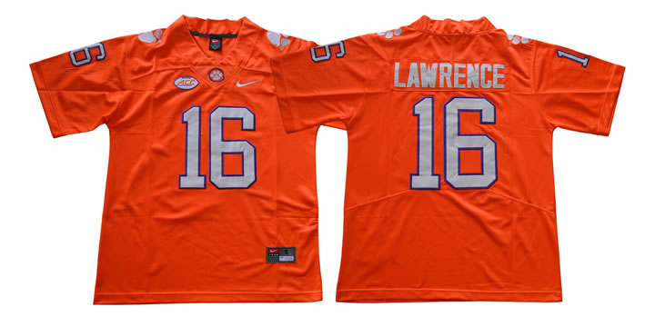 Clemson Tigers 16 Trevor Lawrence Orange College Football Jersey,We sell and wholesale Clemson Tigers 16 Trevor Lawrence Orange College Football Jersey on line form chian!